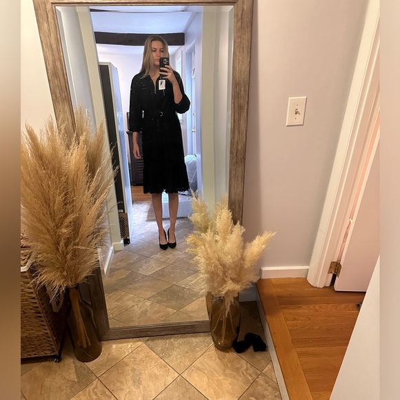 Marchesa Notte Viola Laser Cut Shirt Dress - Picture 2 of 6